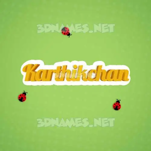 karthikchan in Ladybugs style - 3D name wallpaper karthikchan in Ladybugs style - 3D name wallpaper