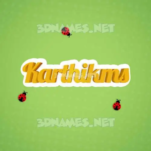 karthikms in Ladybugs style - 3D name wallpaper karthikms in Ladybugs style - 3D name wallpaper