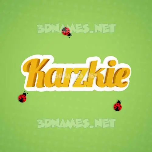 karzkie in Ladybugs style - 3D name wallpaper