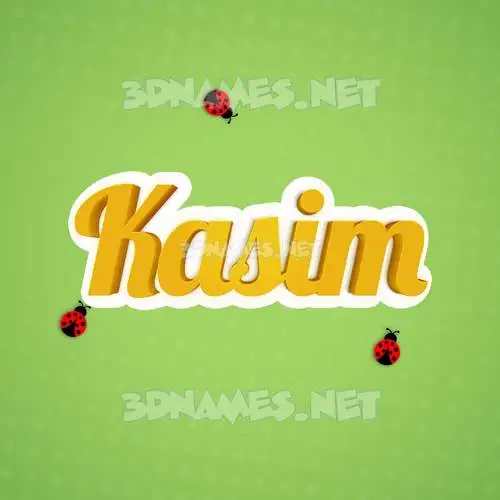 kasim in Ladybugs style - 3D name wallpaper kasim in Ladybugs style - 3D name wallpaper
