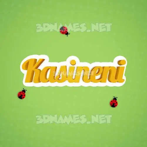 kasineni in Ladybugs style - 3D name wallpaper