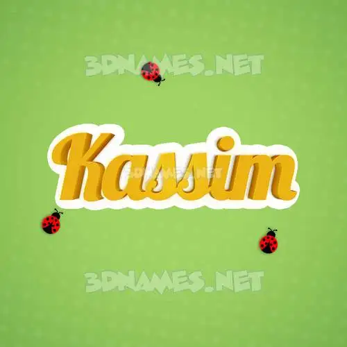 kassim in Ladybugs style - 3D name wallpaper