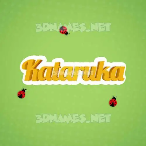 kataruka in Ladybugs style - 3D name wallpaper