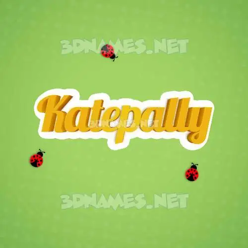 katepally in Ladybugs style - 3D name wallpaper katepally in Ladybugs style - 3D name wallpaper