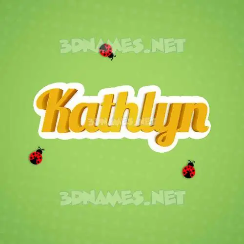 kathlyn in Ladybugs style - 3D name wallpaper