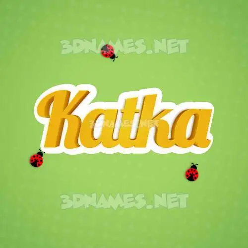 katka in Ladybugs style - 3D name wallpaper katka in Ladybugs style - 3D name wallpaper