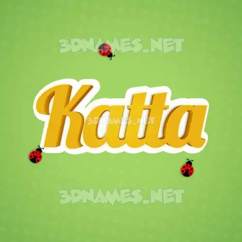 katta in Ladybugs style - 3D name wallpaper