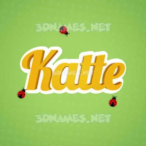 katte in Ladybugs style - 3D name wallpaper katte in Ladybugs style - 3D name wallpaper
