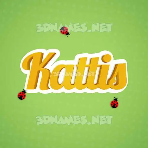 kattis in Ladybugs style - 3D name wallpaper kattis in Ladybugs style - 3D name wallpaper