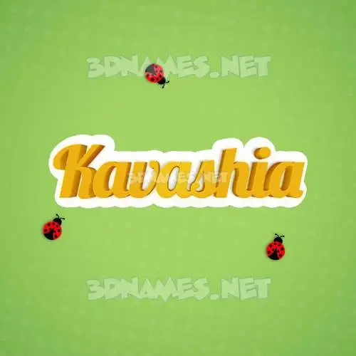 kavashia in Ladybugs style - 3D name wallpaper