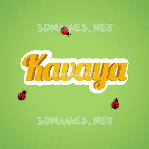 kavaya in Ladybugs style - 3D name wallpaper