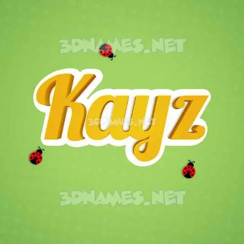 kayz in Ladybugs style - 3D name wallpaper
