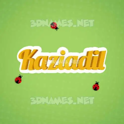 kaziadil in Ladybugs style - 3D name wallpaper kaziadil in Ladybugs style - 3D name wallpaper