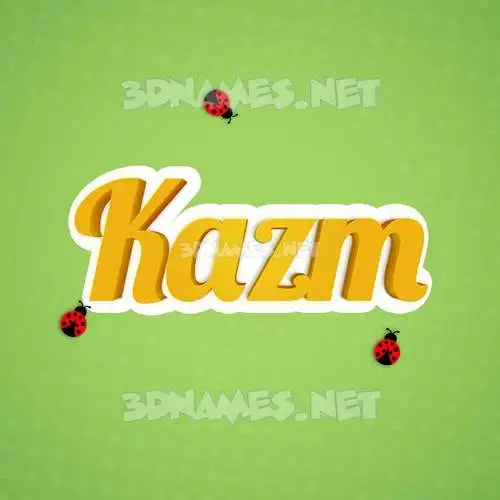 kazm in Ladybugs style - 3D name wallpaper kazm in Ladybugs style - 3D name wallpaper