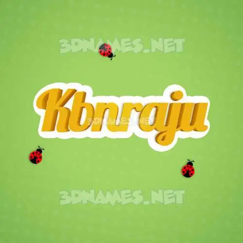 kbnraju in Ladybugs style - 3D name wallpaper kbnraju in Ladybugs style - 3D name wallpaper