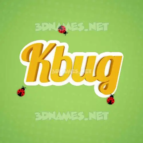kbug in Ladybugs style - 3D name wallpaper kbug in Ladybugs style - 3D name wallpaper