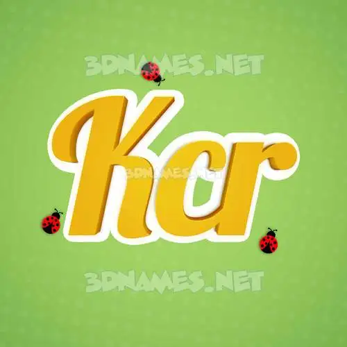 kcr in Ladybugs style - 3D name wallpaper kcr in Ladybugs style - 3D name wallpaper