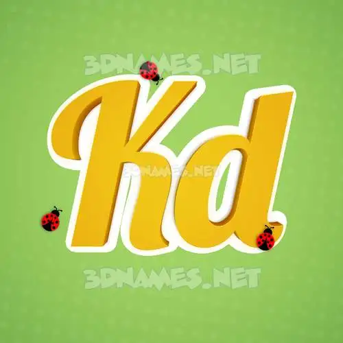 kd in Ladybugs style - 3D name wallpaper kd in Ladybugs style - 3D name wallpaper