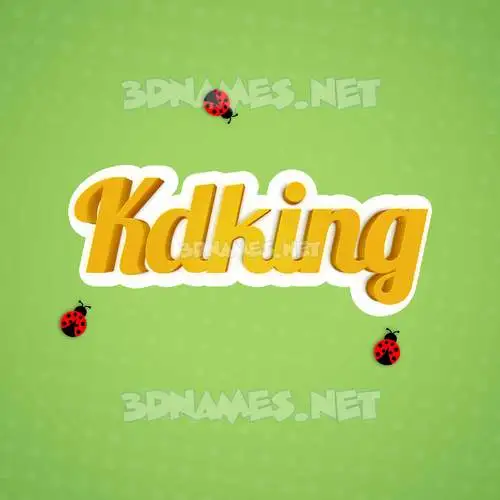 kdking in Ladybugs style - 3D name wallpaper kdking in Ladybugs style - 3D name wallpaper