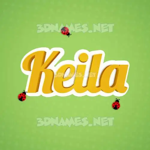keila in Ladybugs style - 3D name wallpaper