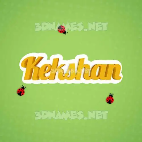 kekshan in Ladybugs style - 3D name wallpaper