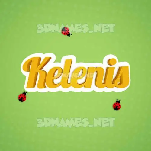 kelenis in Ladybugs style - 3D name wallpaper