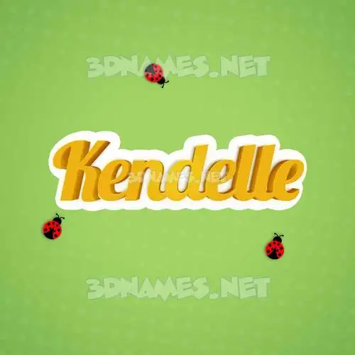 kendelle in Ladybugs style - 3D name wallpaper