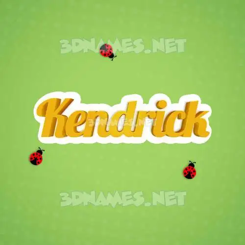 kendrick in Ladybugs style - 3D name wallpaper