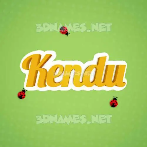 kendu in Ladybugs style - 3D name wallpaper