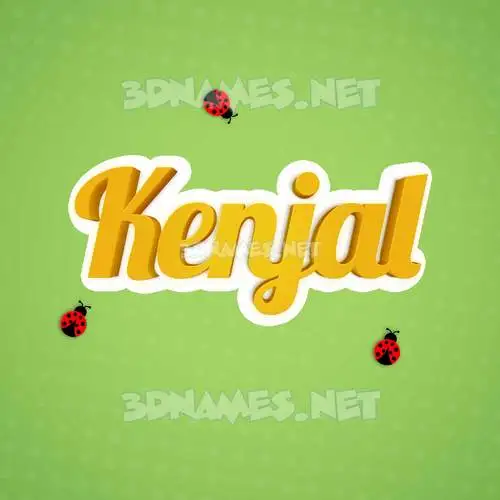 kenjal in Ladybugs style - 3D name wallpaper kenjal in Ladybugs style - 3D name wallpaper