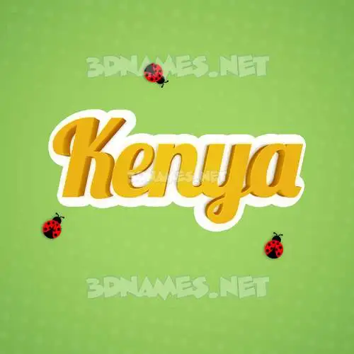 kenya in Ladybugs style - 3D name wallpaper