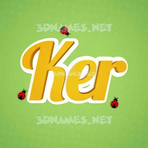 ker in Ladybugs style - 3D name wallpaper ker in Ladybugs style - 3D name wallpaper