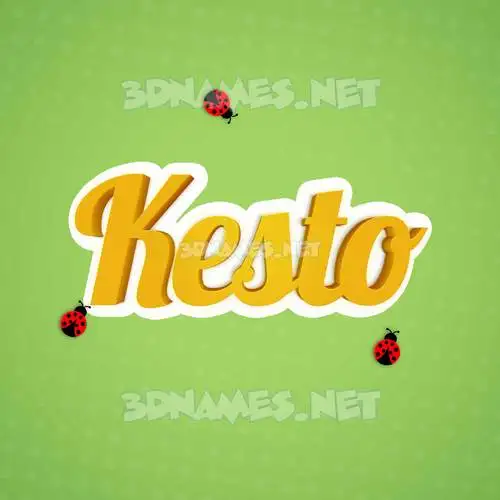 kesto in Ladybugs style - 3D name wallpaper kesto in Ladybugs style - 3D name wallpaper