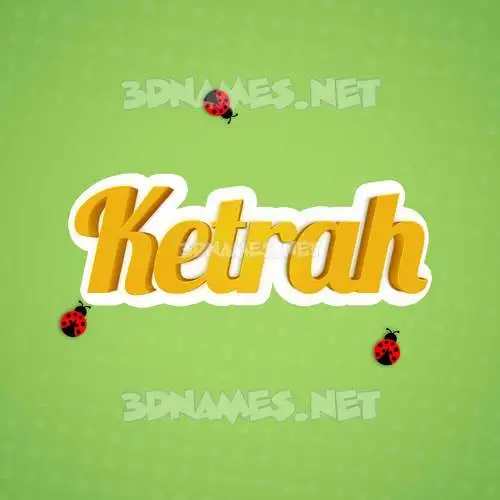 ketrah in Ladybugs style - 3D name wallpaper