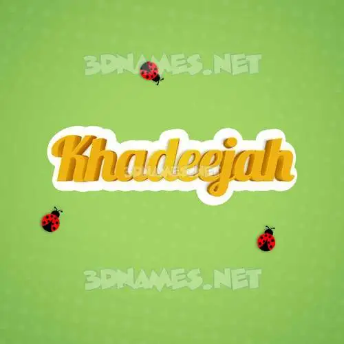 khadeejah in Ladybugs style - 3D name wallpaper