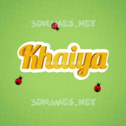 khaiya in Ladybugs style - 3D name wallpaper