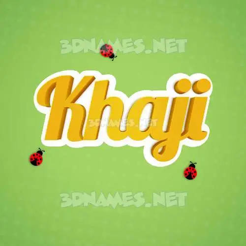 khaji in Ladybugs style - 3D name wallpaper