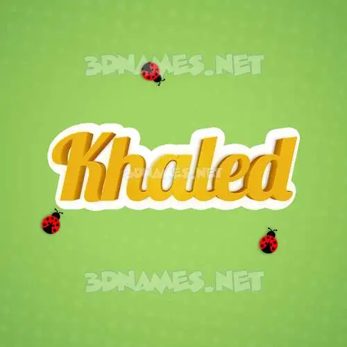 khaled in Ladybugs style - 3D name wallpaper khaled in Ladybugs style - 3D name wallpaper