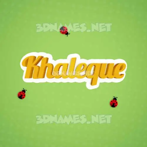khaleque in Ladybugs style - 3D name wallpaper khaleque in Ladybugs style - 3D name wallpaper