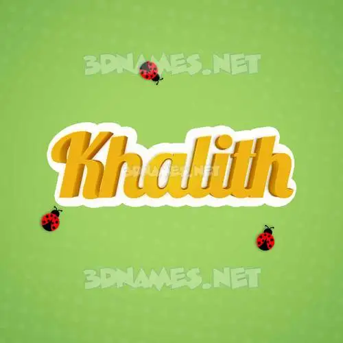khalith in Ladybugs style - 3D name wallpaper khalith in Ladybugs style - 3D name wallpaper