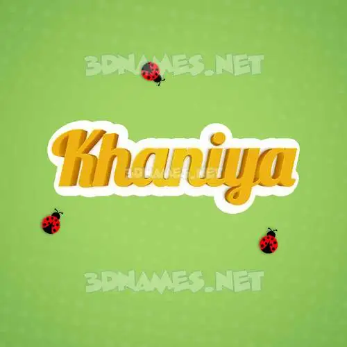 khaniya in Ladybugs style - 3D name wallpaper