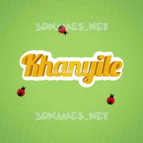 khanyile in Ladybugs style - 3D name wallpaper
