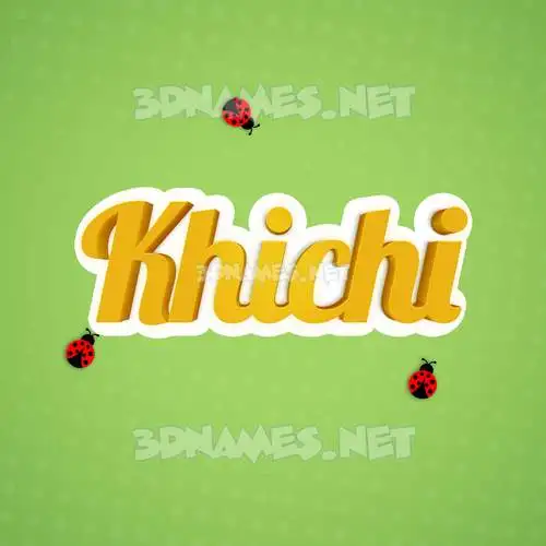 khichi in Ladybugs style - 3D name wallpaper
