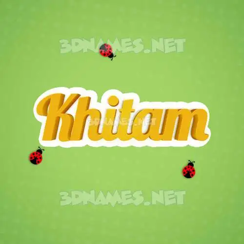 khitam in Ladybugs style - 3D name wallpaper khitam in Ladybugs style - 3D name wallpaper