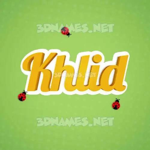 khlid in Ladybugs style - 3D name wallpaper khlid in Ladybugs style - 3D name wallpaper