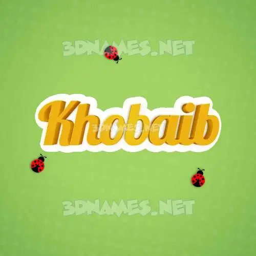 khobaib in Ladybugs style - 3D name wallpaper khobaib in Ladybugs style - 3D name wallpaper