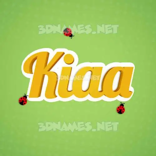 kiaa in Ladybugs style - 3D name wallpaper kiaa in Ladybugs style - 3D name wallpaper