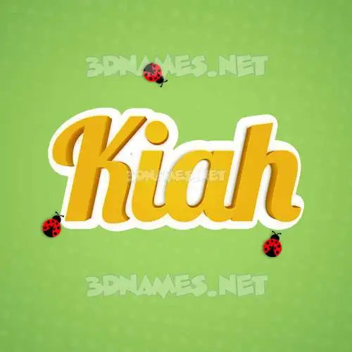 kiah in Ladybugs style - 3D name wallpaper