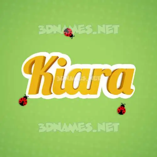 kiara in Ladybugs style - 3D name wallpaper