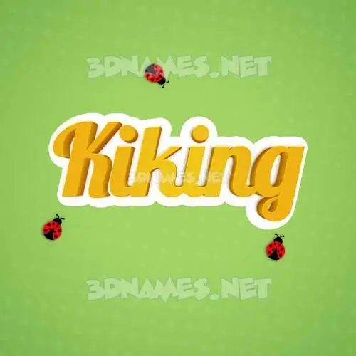 kiking in Ladybugs style - 3D name wallpaper